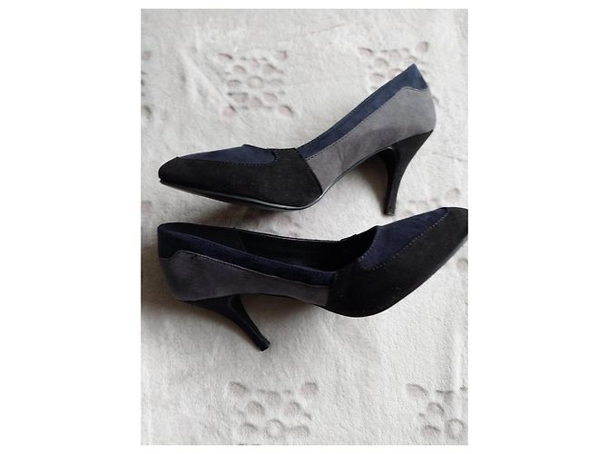 Décolleté KOOKAÏ in scamosciato nero grigio blu navy Taglia 38 - vista 5