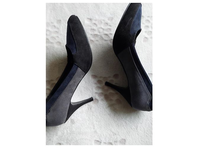 Décolleté KOOKAÏ in scamosciato nero grigio blu navy Taglia 38 - vista 8