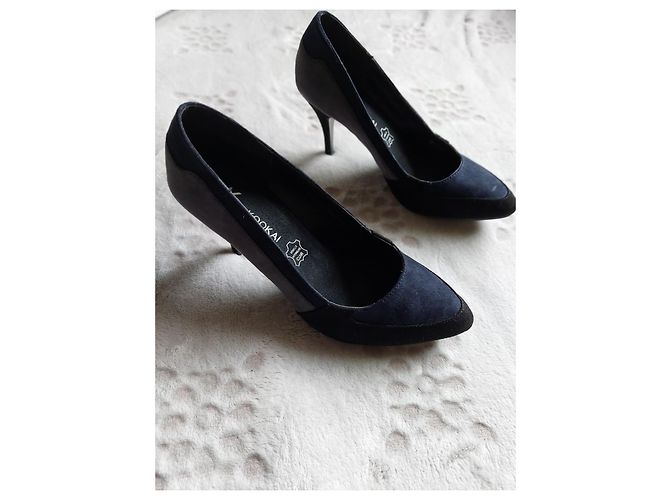 Décolleté KOOKAÏ in scamosciato nero grigio blu navy Taglia 38 - vista 9