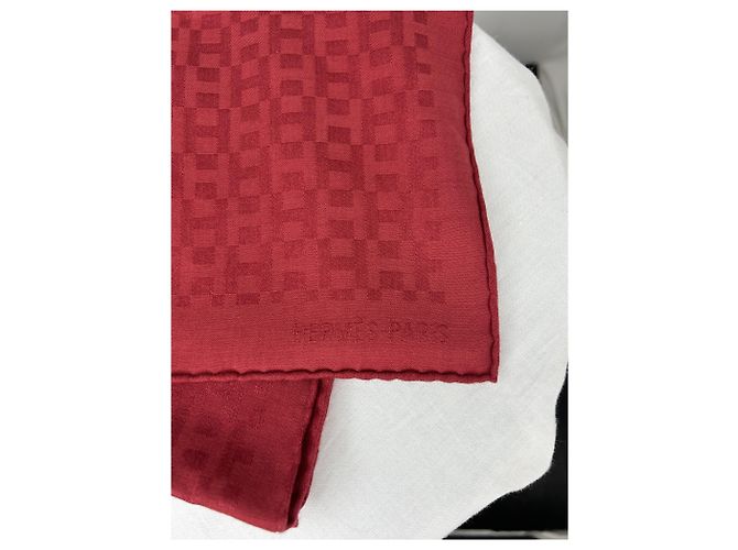 Sciarpa in cashmere "H" di Hermès Rosso - vista 4