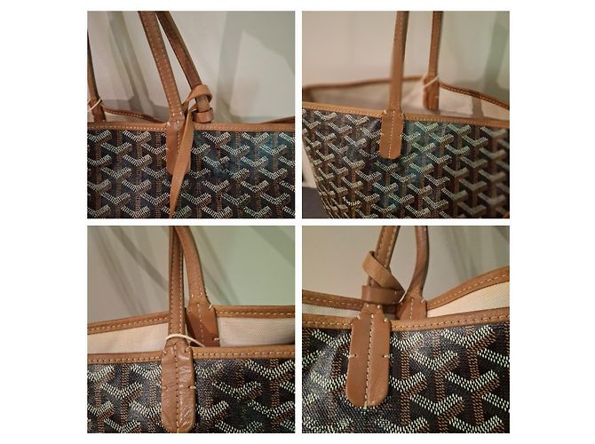 Saint Louis Borsa a mano Goyard St.Louis PM Beige in tela - vista 9