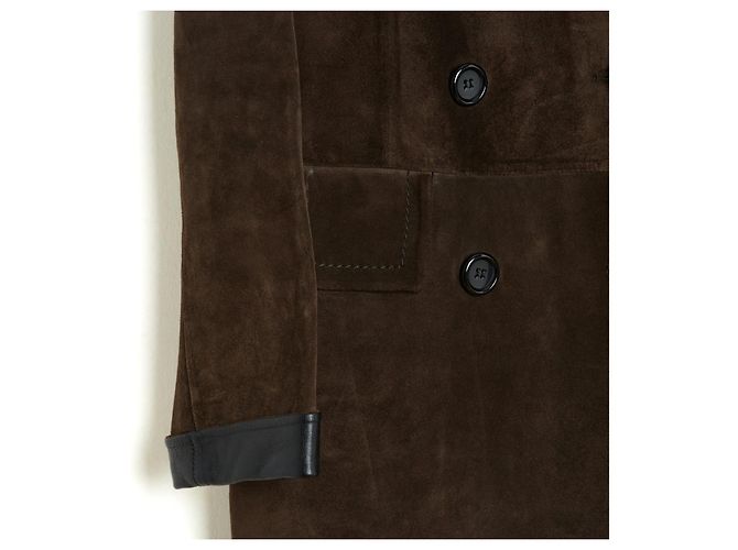 Marni Mantel Jacke Wildleder FR38 Khaki Braun UK10 US8 - Ansicht 2