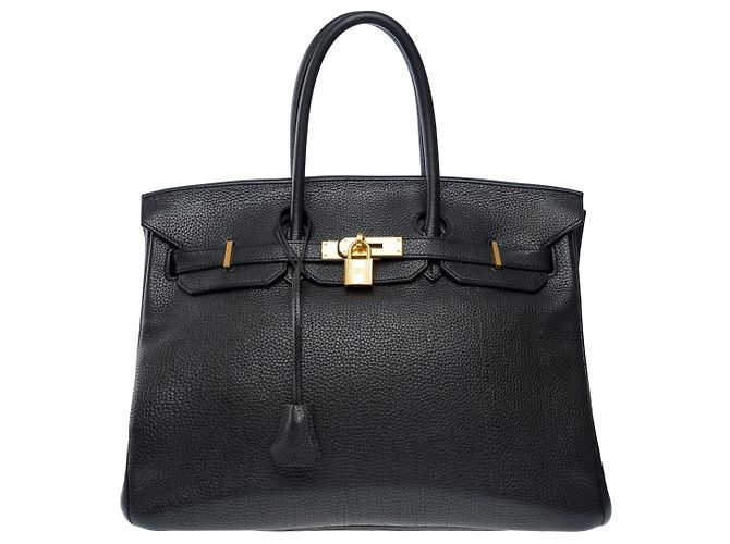 Hermès HERMES Birkin 35 Tasche aus schwarzem Leder - 101903 - Ansicht 3