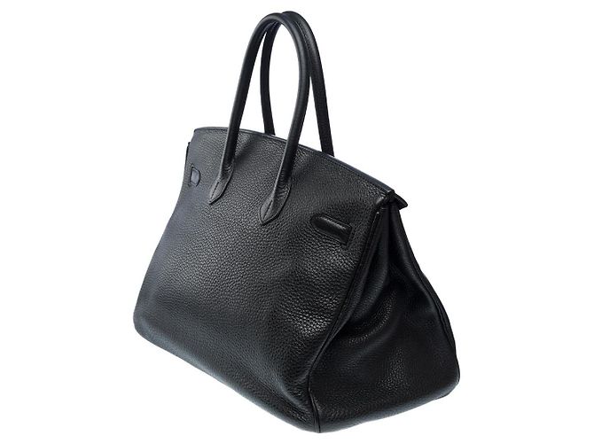 Hermès HERMES Birkin 35 Tasche aus schwarzem Leder - 101903 - Ansicht 5