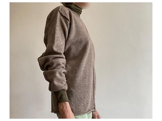 100% Wolle beige taupe meliert T. S Issey Miyake Men - Ansicht 10