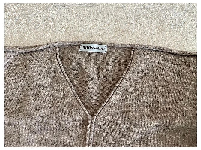 100% Wolle beige taupe meliert T. S Issey Miyake Men - Ansicht 4