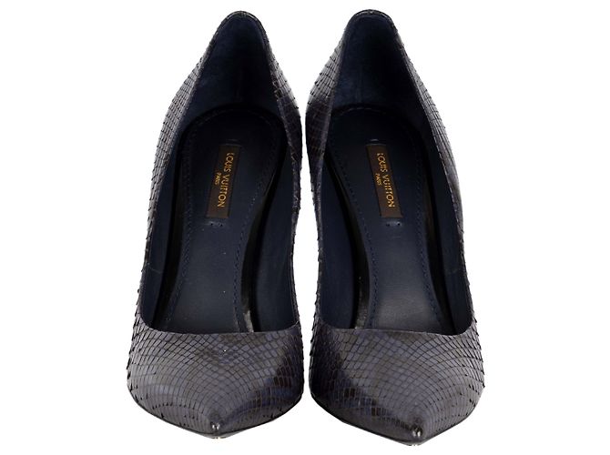 Pumps Eyeline in pelle di serpente Louis Vuitton - anni '10 Porpora - vista 2