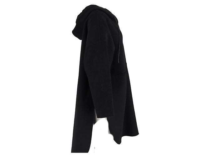 Totême Pullover-Mantel aus schwarzer Kaschmir - Ansicht 4