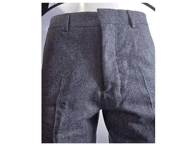 Ami Slim-Fit Trousers in Grey Wool - view 10