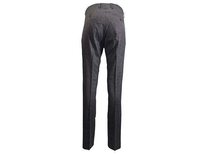 Ami Slim-Fit Trousers in Grey Wool - view 3