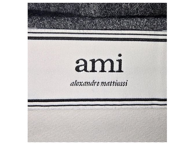 Ami Slim-Fit Trousers in Grey Wool - view 5
