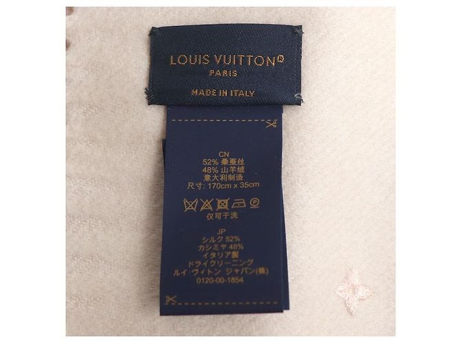 Sciarpa in seta e cashmere Louis Vuitton LV Stellar M78205 Rosa - vista 5
