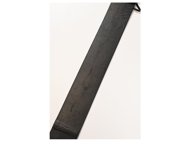 Abrigo largo de Acne Studios con cinturón de cuero negro - vista 16