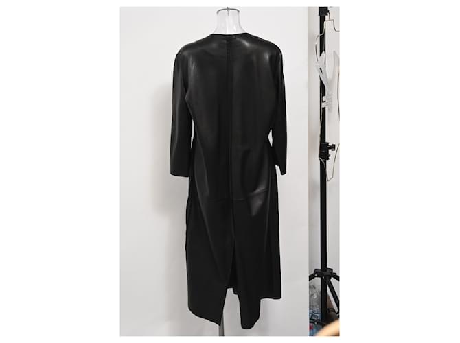 Abrigo largo de Acne Studios con cinturón de cuero negro - vista 2