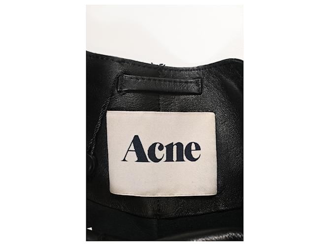 Abrigo largo de Acne Studios con cinturón de cuero negro - vista 3