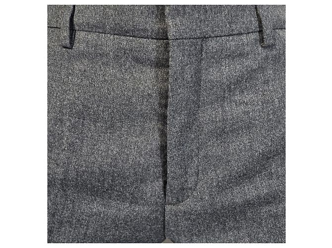 Ami Slim-Fit Trousers in Grey Wool - view 2
