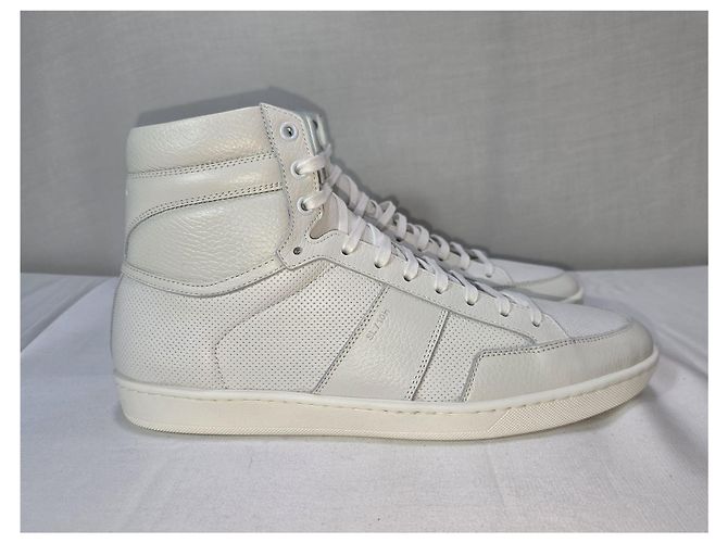 Sneakers alte Saint Laurent SL/10H in pelle bianca - vista 11