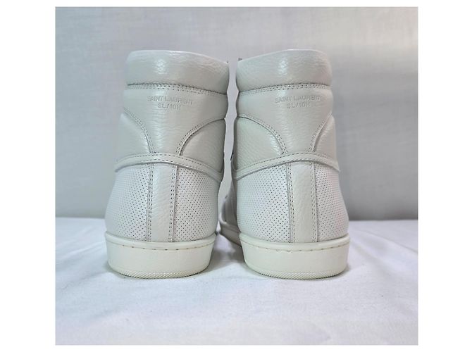 Sneakers alte Saint Laurent SL/10H in pelle bianca - vista 14