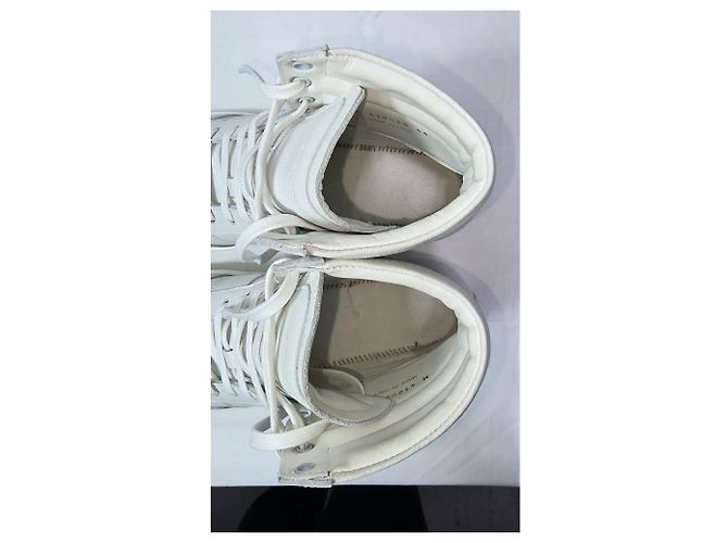 Sneakers alte Saint Laurent SL/10H in pelle bianca - vista 19