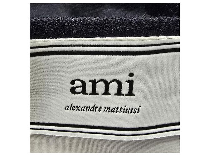Pantaloni Slim-Fit Ami in lana blu navy - vista 5