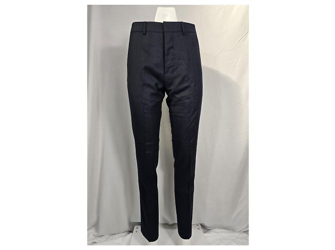 Pantaloni Slim-Fit Ami in lana blu navy - vista 6