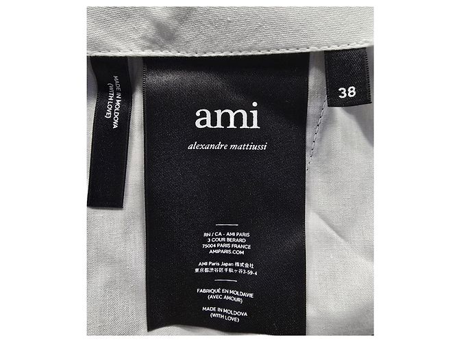 Pantaloni Slim-Fit Ami in lana blu navy - vista 9
