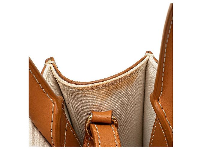Céline Celine Mini Vertical Cabas Canvas Handtasche Braun - Ansicht 4