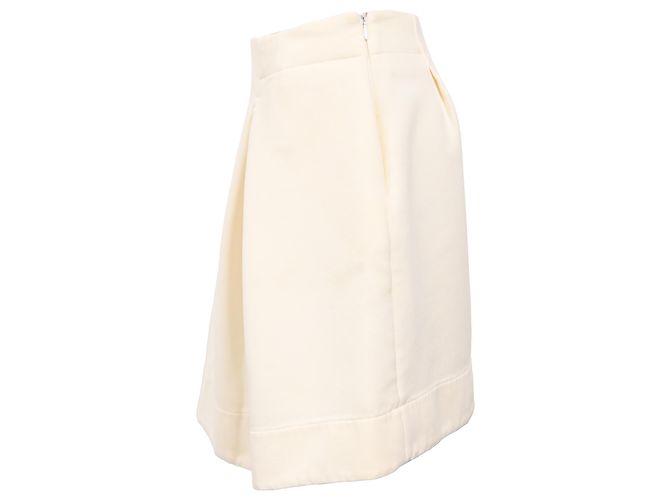Falda mini plisada A-line en viscosa Jil Sander Blanco Crudo - vista 2