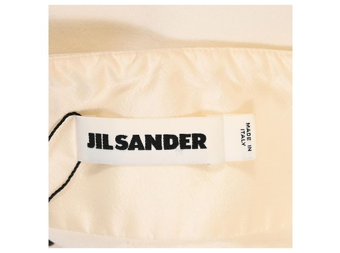 Falda mini plisada A-line en viscosa Jil Sander Blanco Crudo - vista 4