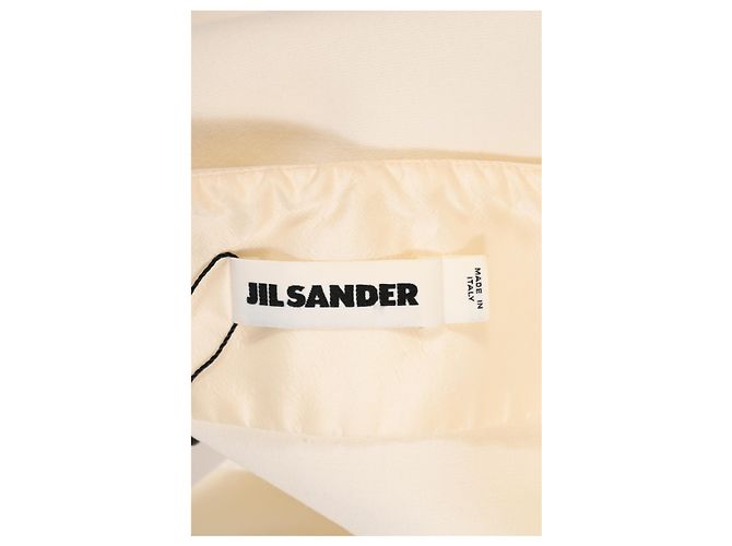 Falda mini plisada A-line en viscosa Jil Sander Blanco Crudo - vista 8