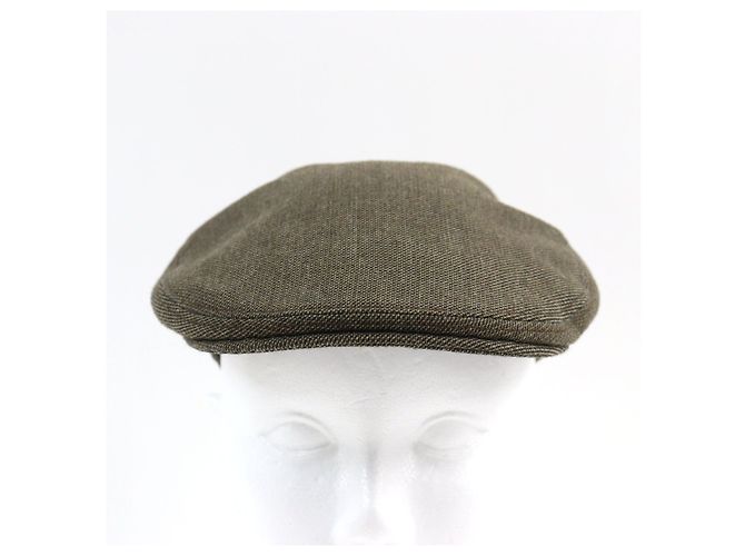 Hermès Cappello da caccia in lana e pelle di vitello HERMES marrone 58 - vista 2