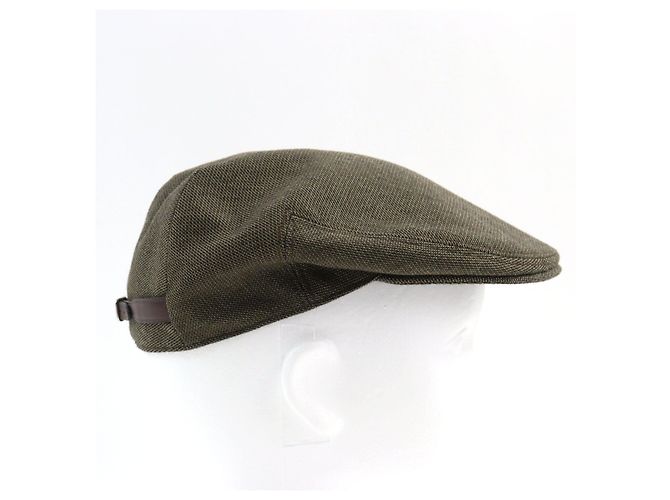 Hermès Cappello da caccia in lana e pelle di vitello HERMES marrone 58 - vista 5