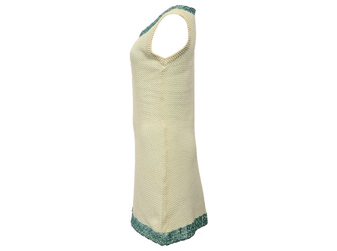 Vestido mini sin mangas de algodón amarillo de Fendi - vista 2