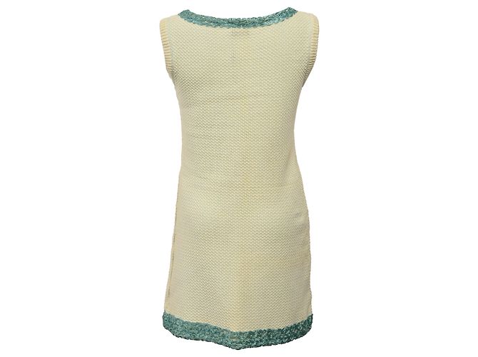 Vestido mini sin mangas de algodón amarillo de Fendi - vista 3