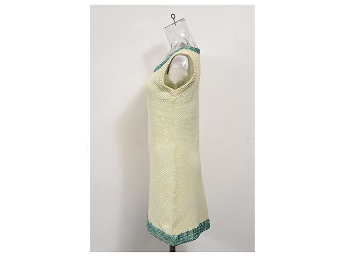 Vestido mini sin mangas de algodón amarillo de Fendi - vista 7