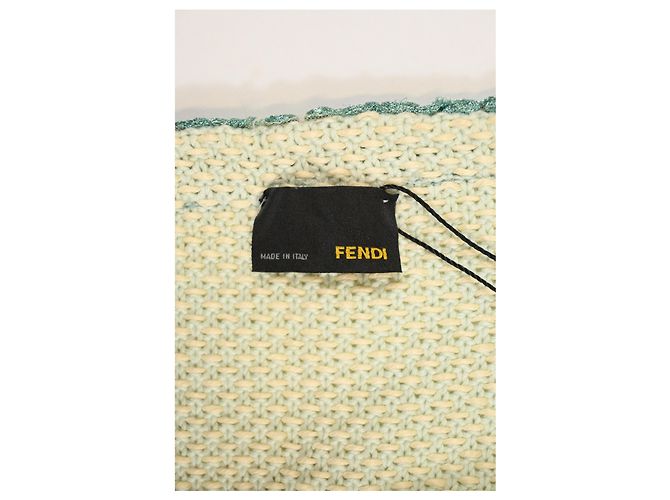 Vestido mini sin mangas de algodón amarillo de Fendi - vista 9
