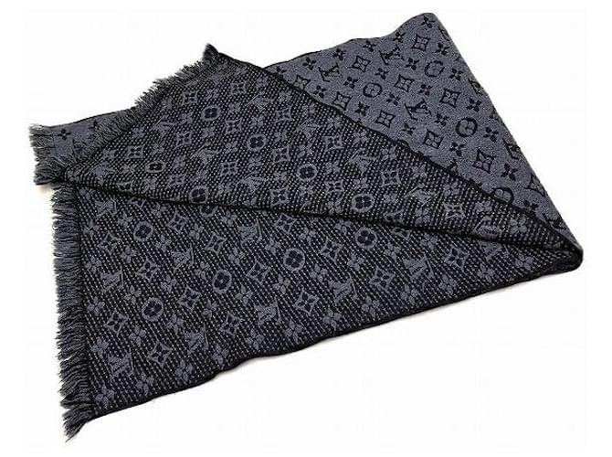 Sciarpa Logo Monogram Louis Vuitton M78525 Blu - vista 2