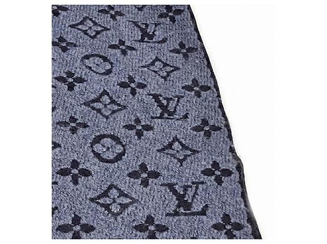 Sciarpa Logo Monogram Louis Vuitton M78525 Blu - vista 5