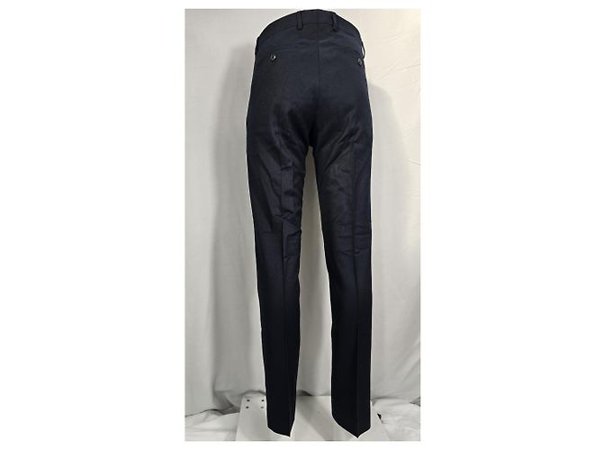 Pantaloni Slim-Fit Ami in lana blu navy - vista 8