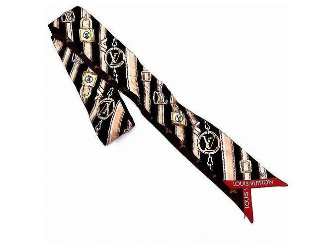 Bufanda Bando BB de seda Louis Vuitton M77325 Castaño - vista 2