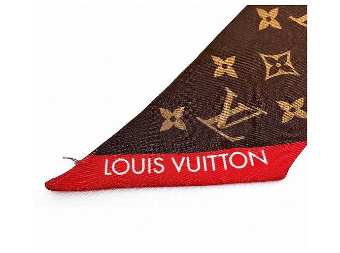 Bufanda Bando BB de seda Louis Vuitton M77325 Castaño - vista 3