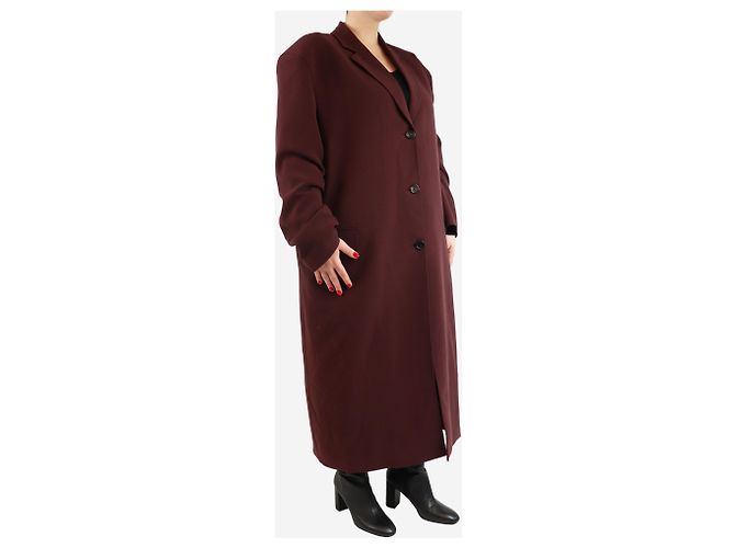 Autre Marque Abrigo duster burdeos - talla UK 16 Roja - vista 3