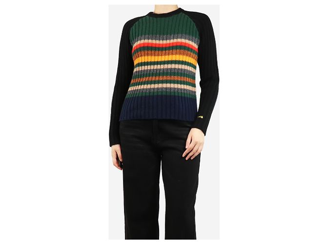 Bella Freud Gestreifter Pullover aus Kaschmir-Woll-Mischung in mehreren Farben - Größe S Mehrfarben - Ansicht 3
