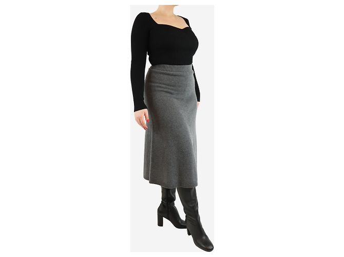 Joseph Falda midi de lana gris - talla M - vista 2