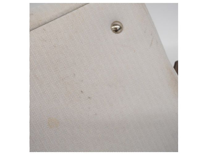 Hermès Trasportino per cani Hermes in beige e bianco - vista 14