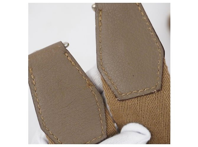 Hermès Trasportino per cani Hermes in beige e bianco - vista 17