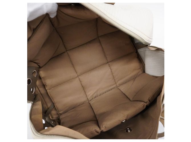 Hermès Trasportino per cani Hermes in beige e bianco - vista 18