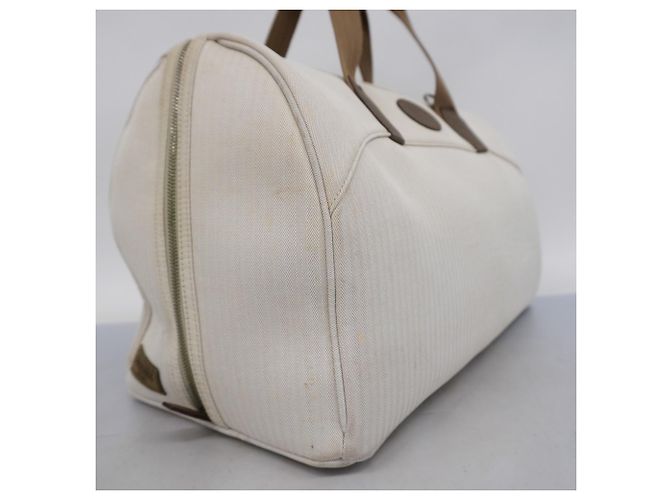 Hermès Trasportino per cani Hermes in beige e bianco - vista 2