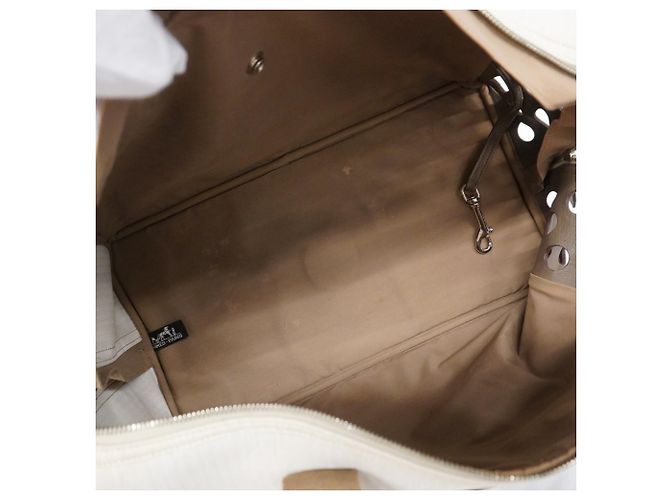 Hermès Trasportino per cani Hermes in beige e bianco - vista 4