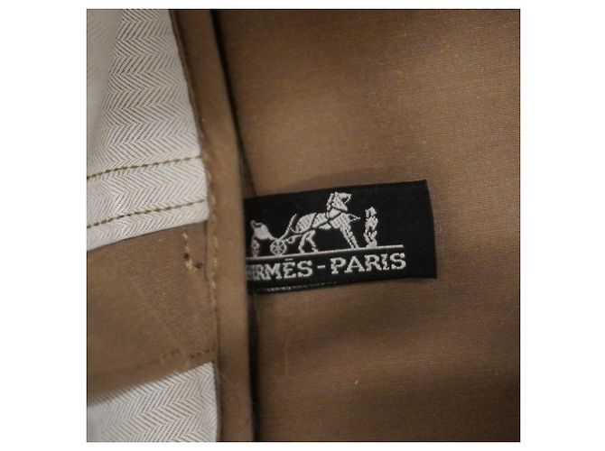 Hermès Trasportino per cani Hermes in beige e bianco - vista 5